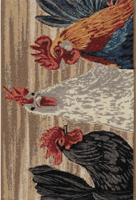 Esencia Three Roosters Mat in Natural by Trans-Ocean Import Co Inc