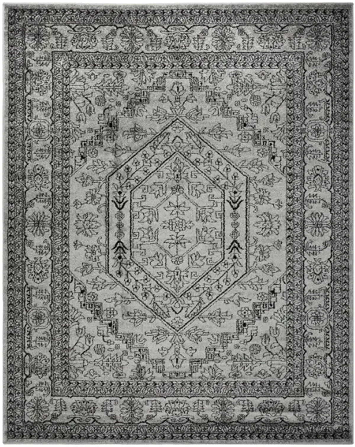 Adirondack Area Rug in Silver/Black by Safavieh