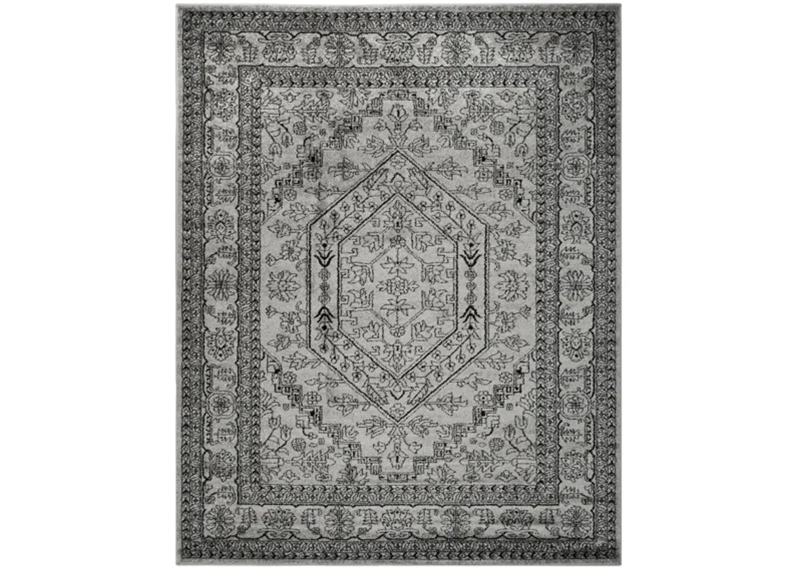 Adirondack Area Rug in Silver/Black by Safavieh