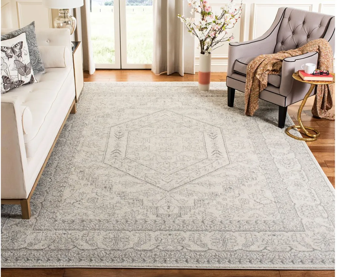 Adirondack Area Rug in Ivory/Silver by Safavieh