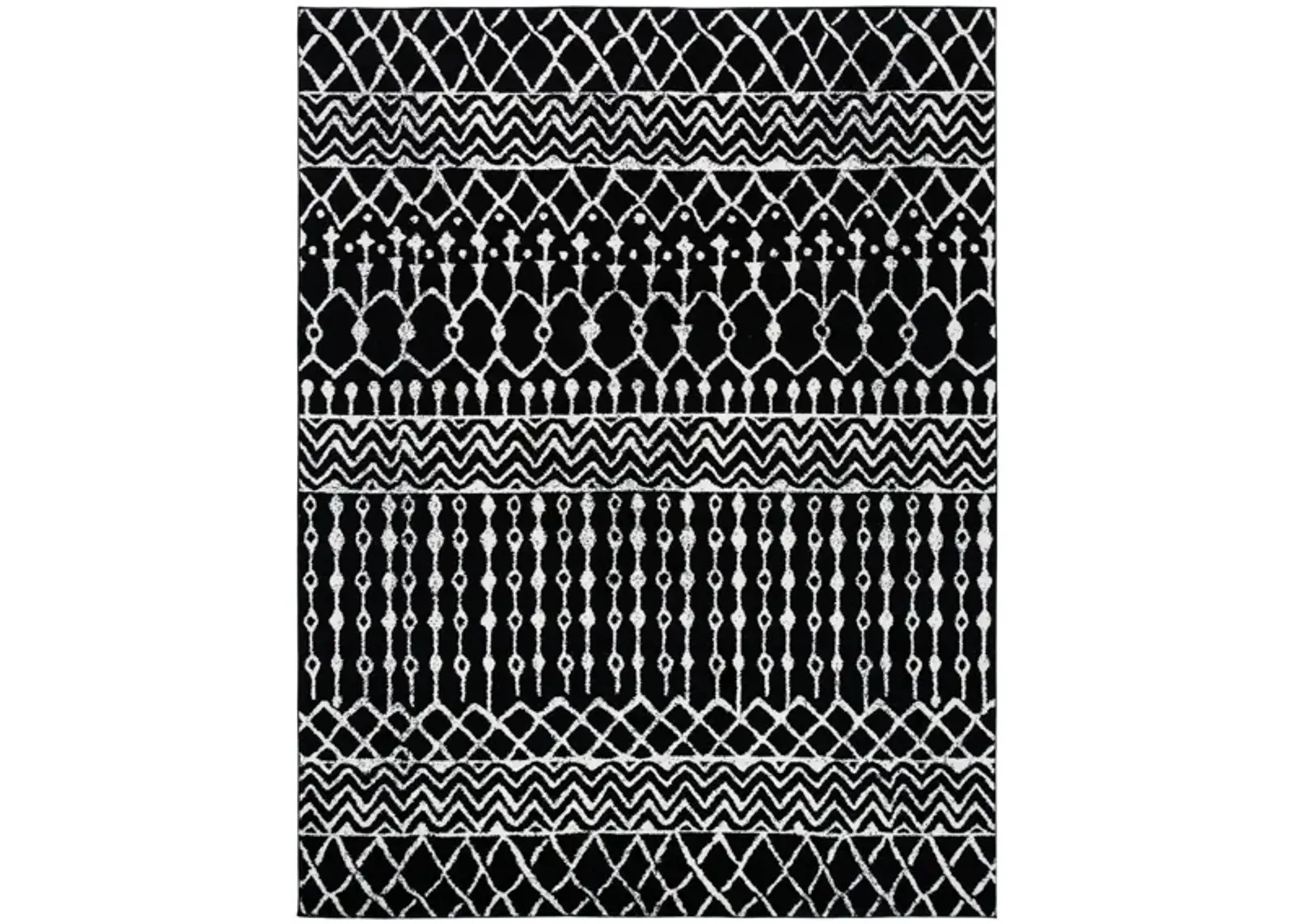 Tulum Area Rug in Black/Ivory by Safavieh