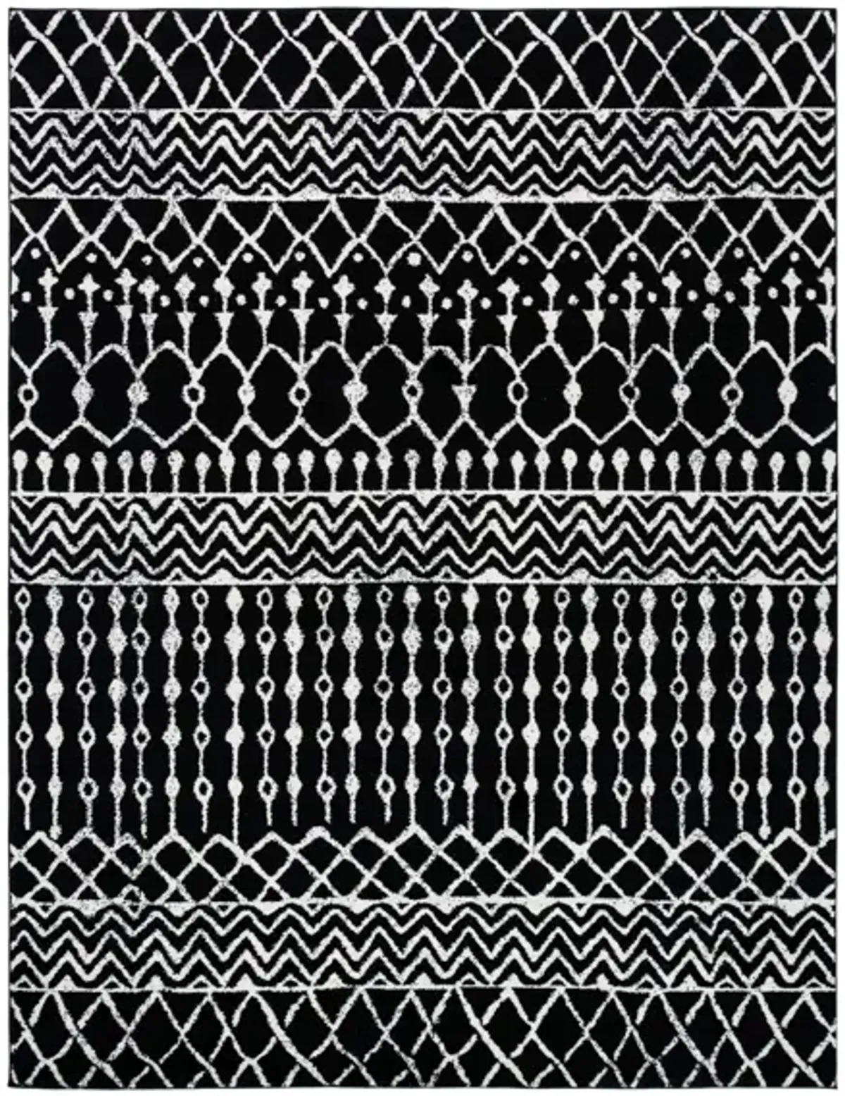 Tulum Area Rug in Black/Ivory by Safavieh