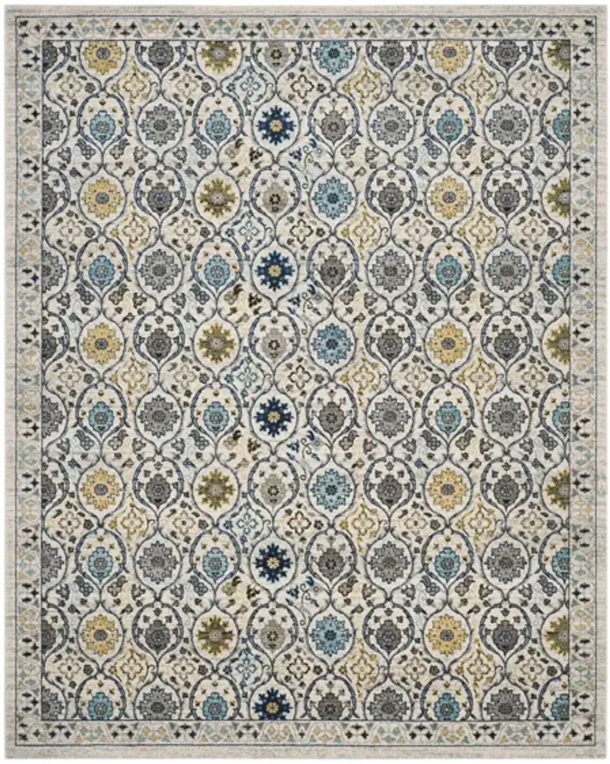 Evoke Area Rug in Ivory/Blue by Safavieh