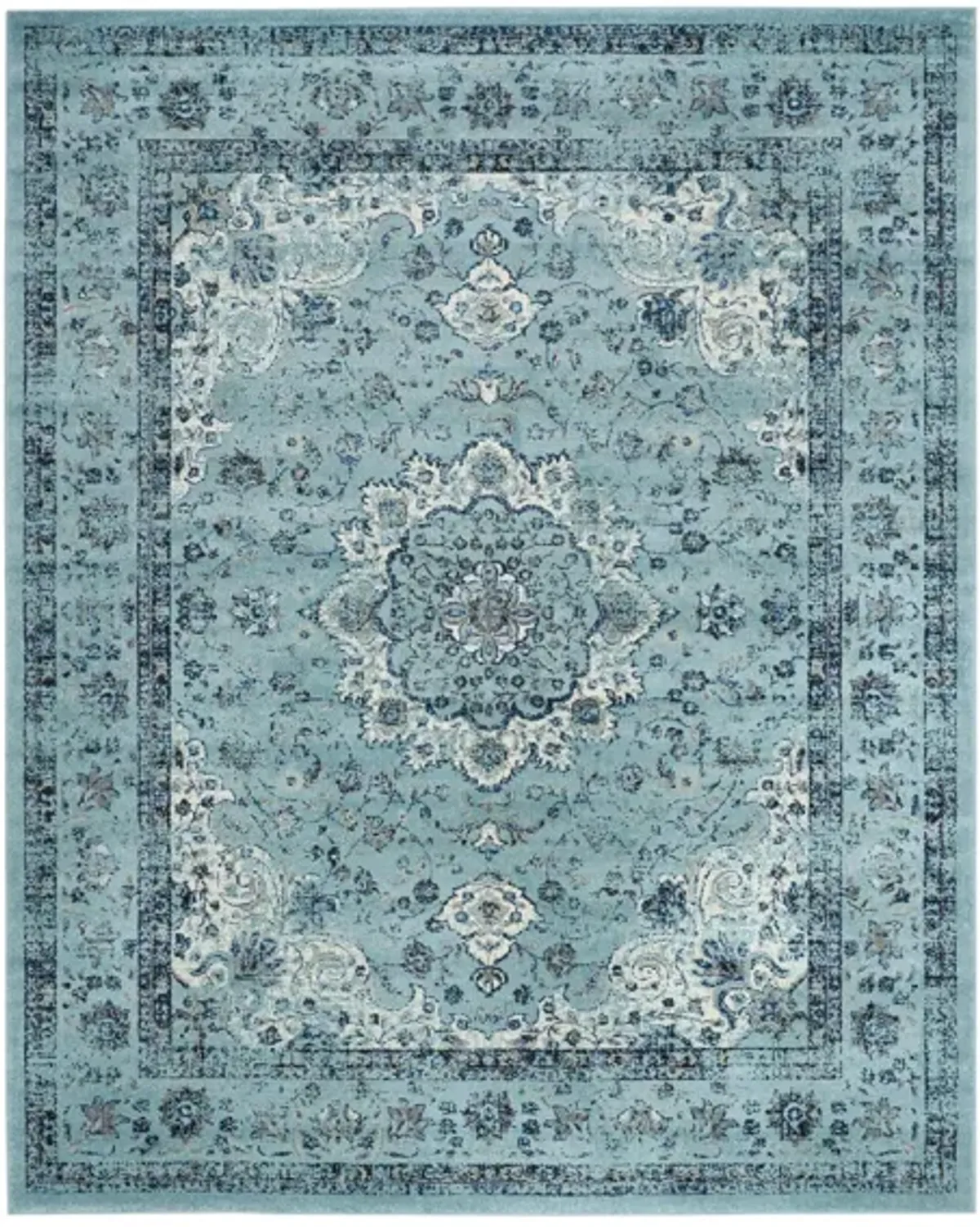 Evoke Area Rug in Light Blue/Light Blue by Safavieh