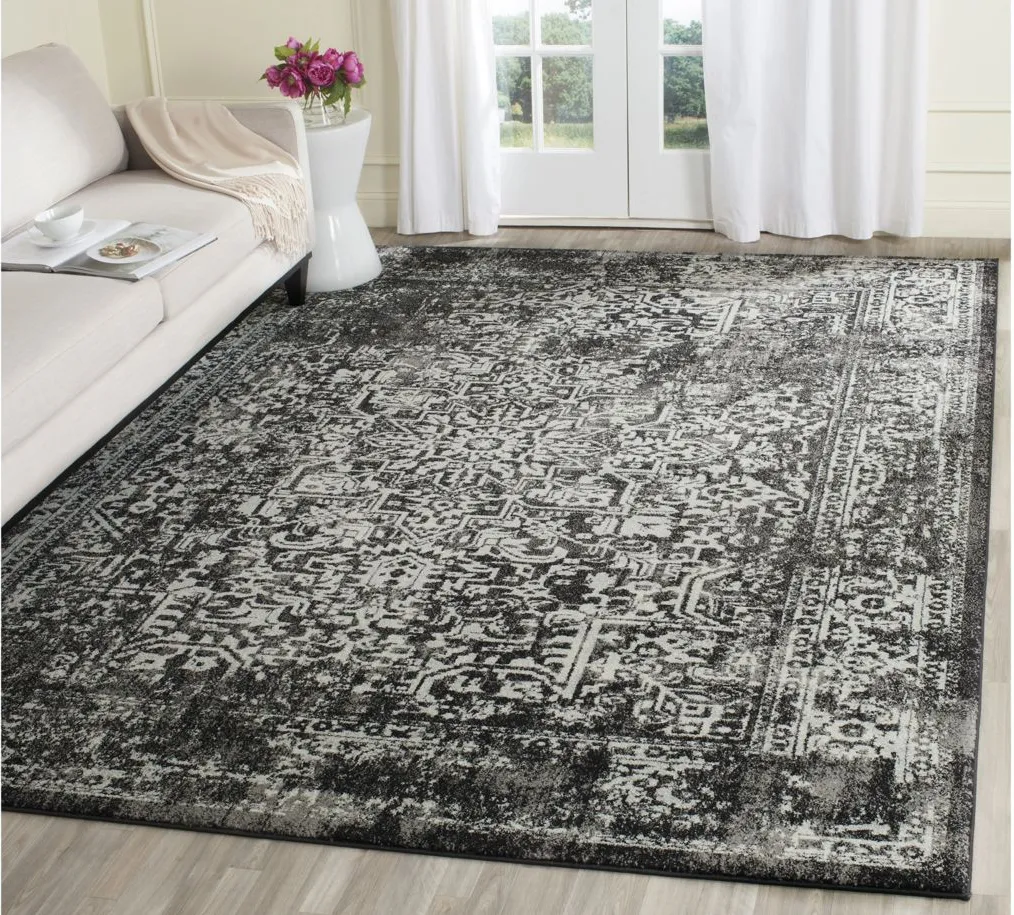 Evoke Area Rug in Black/Gray by Safavieh