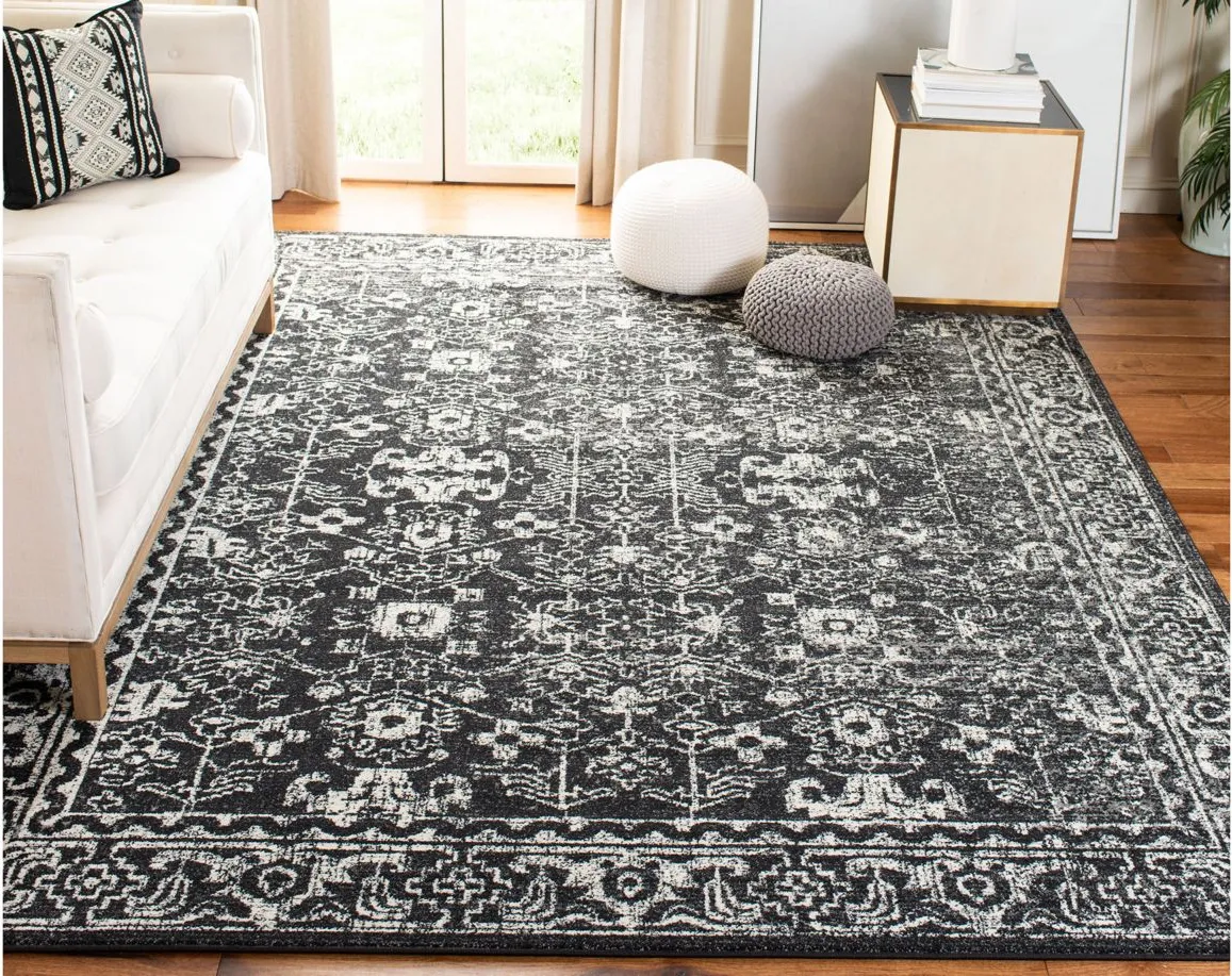 Evoke Area Rug in Charcoal/Ivory by Safavieh