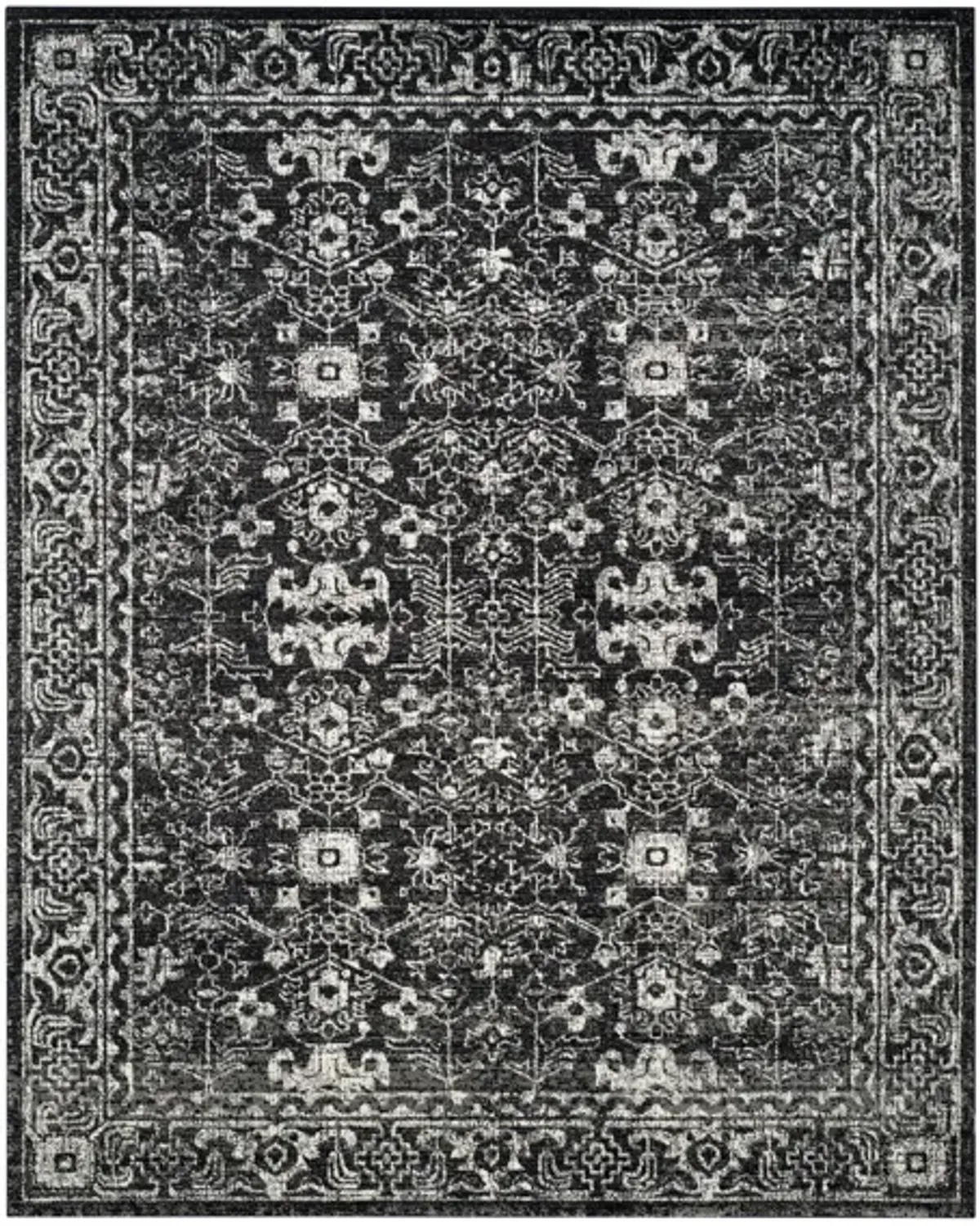 Evoke Area Rug in Charcoal/Ivory by Safavieh