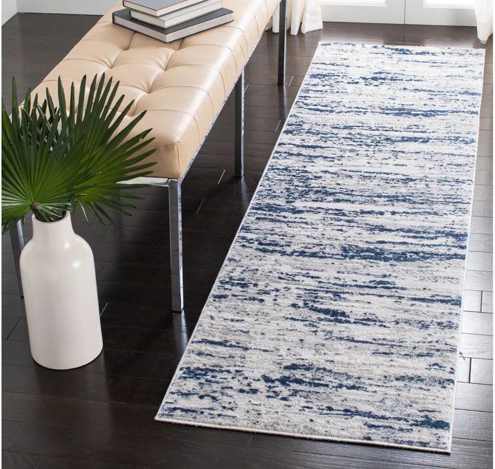 Amelia Runner Rug in Gray / Navy by Safavieh