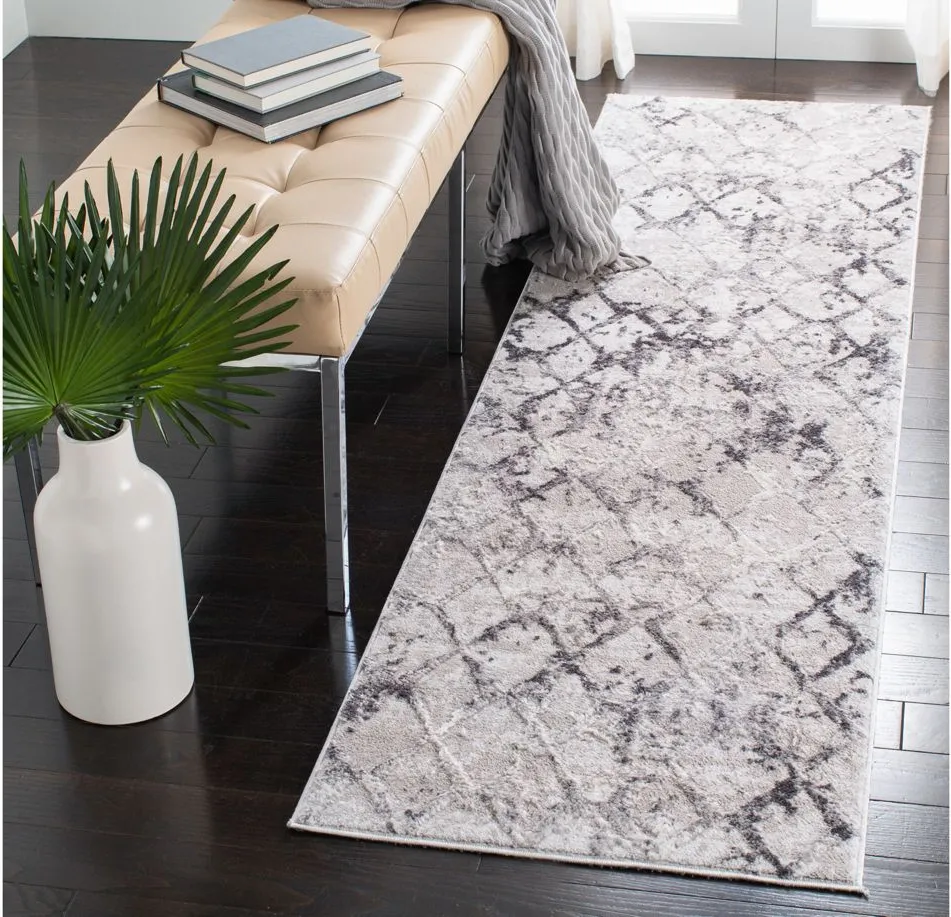 Amelia Runner Rug in Gray / Light Gray by Safavieh