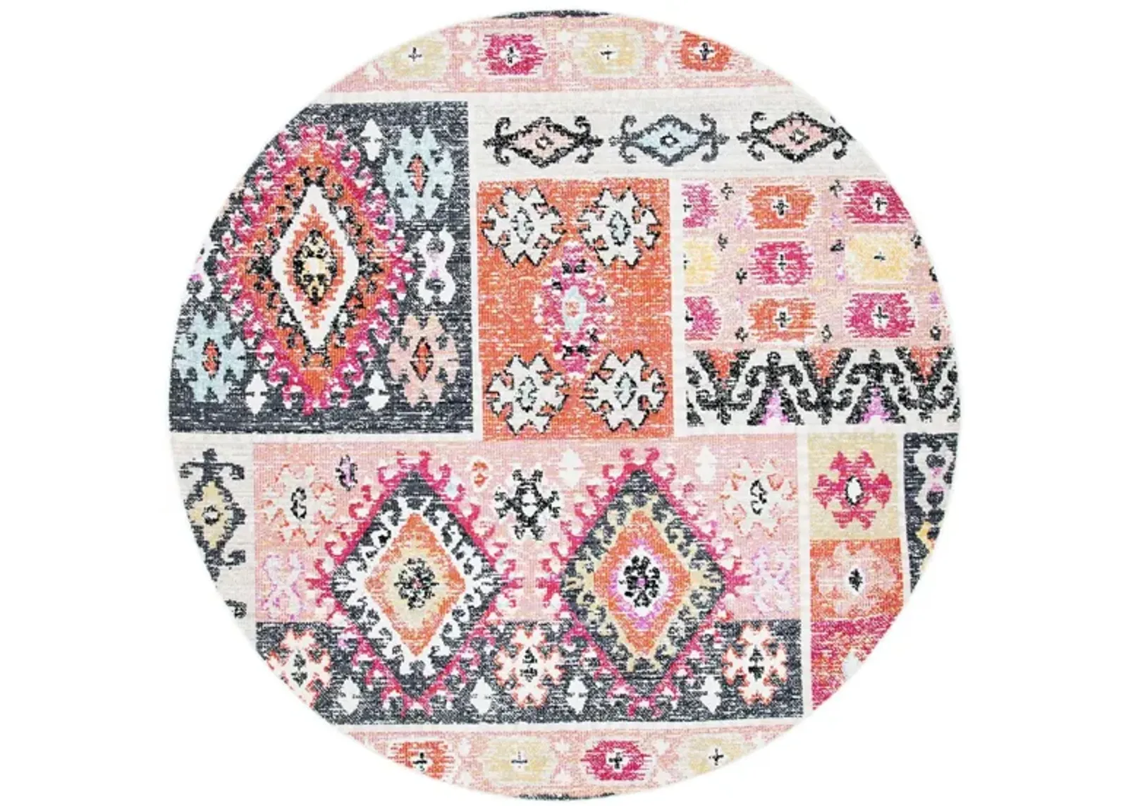 Montage II Area Rug in Aqua & Fuchsia by Safavieh