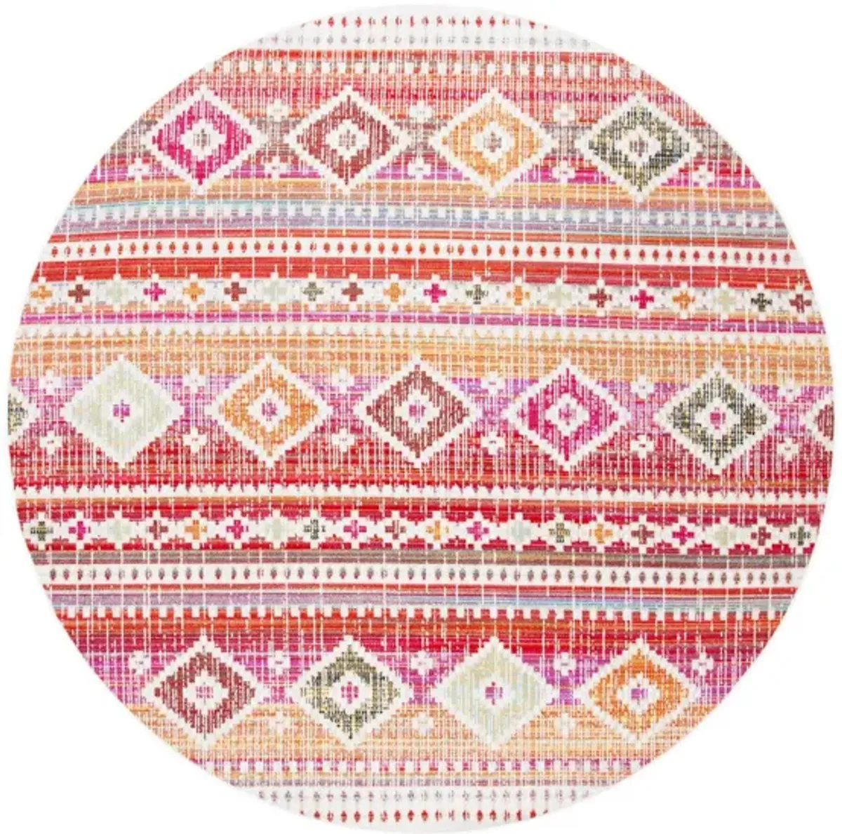 Montage III Area Rug in Red & Fuchsia by Safavieh