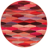 Montage III Area Rug in Red & Fuchsia by Safavieh