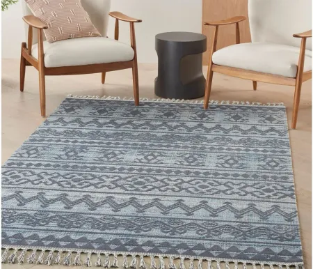 Arzilah Area Rug in Light/Blue/Charcoal by Nourison