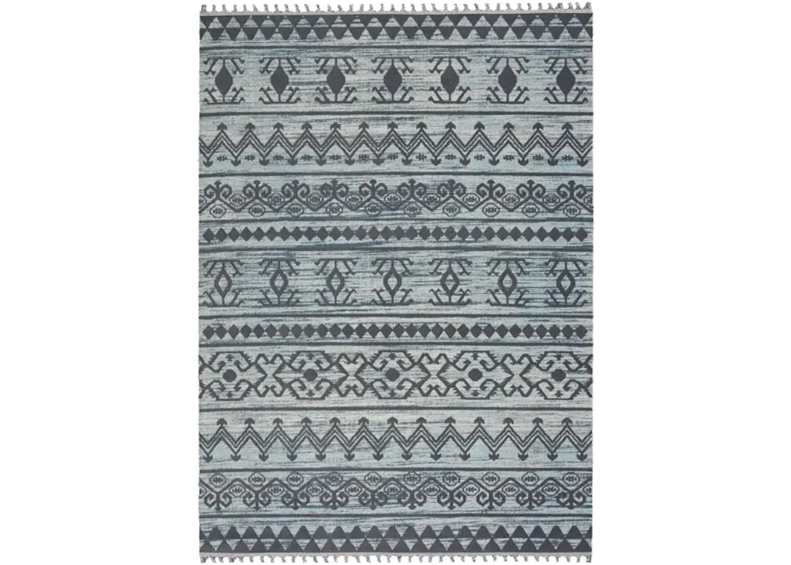 Arzilah Area Rug in Light/Blue/Charcoal by Nourison