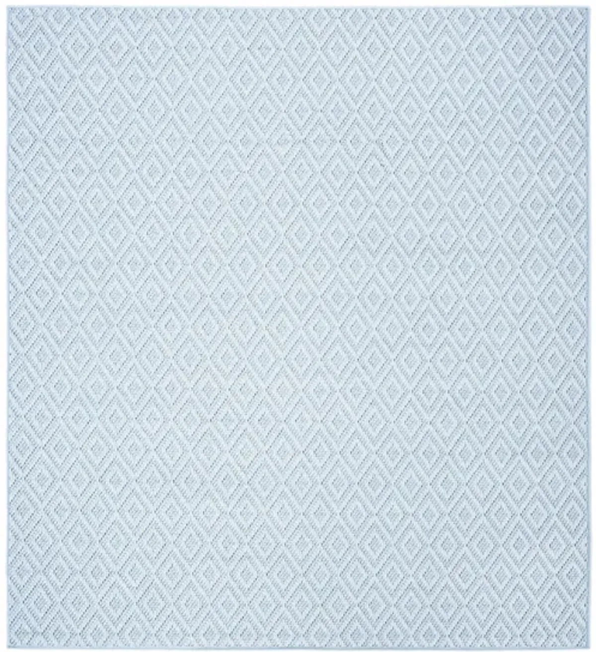 Bermuda Tight Diamond Indoor/Outdoor Square Area Rug in Light Blue & Cream by Safavieh