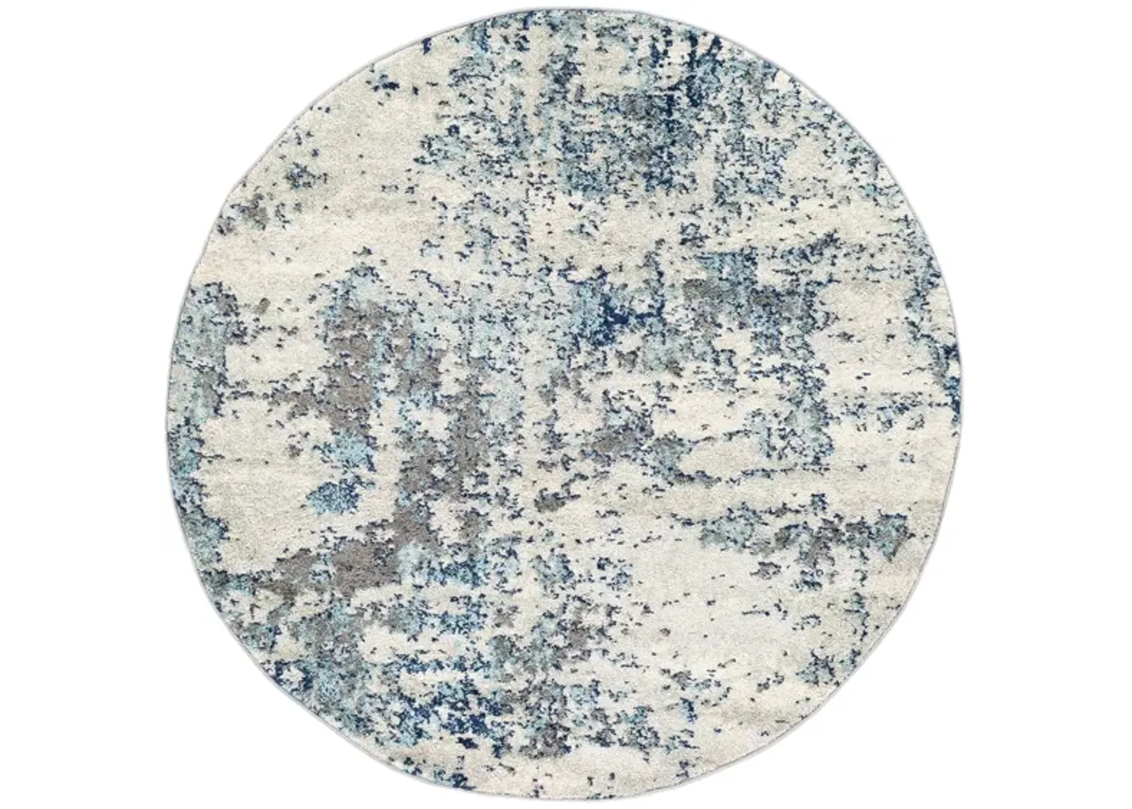 Sunderland Rug in Navy, Aqua, Light Gray, White, Medium Gray by Surya