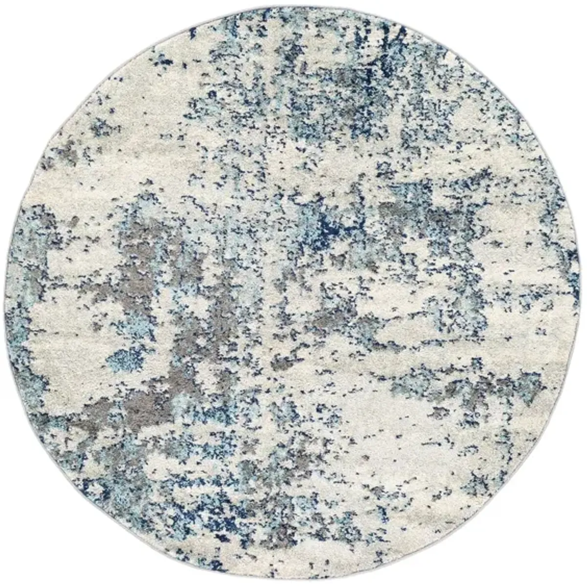 Sunderland Rug in Navy, Aqua, Light Gray, White, Medium Gray by Surya