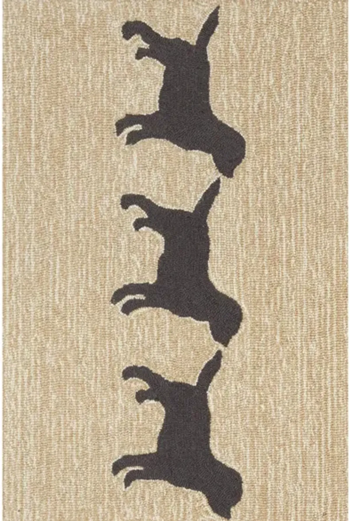 Frontporch Dog Indoor/Outdoor Area Rug in Black by Trans-Ocean Import Co Inc