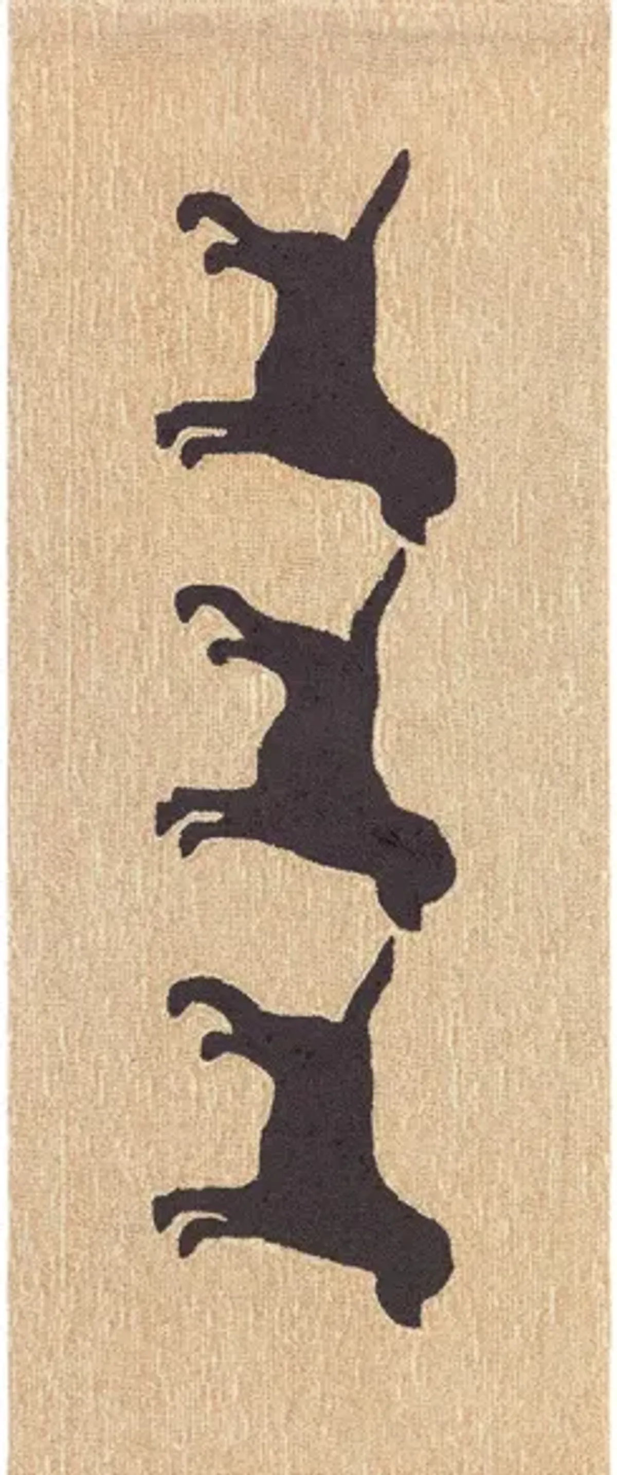 Frontporch Dog Indoor/Outdoor Area Rug in Black by Trans-Ocean Import Co Inc