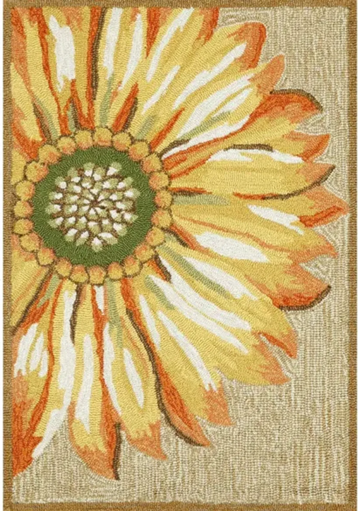 Frontporch Sunflower Indoor/Outdoor Area Rug in Yellow by Trans-Ocean Import Co Inc