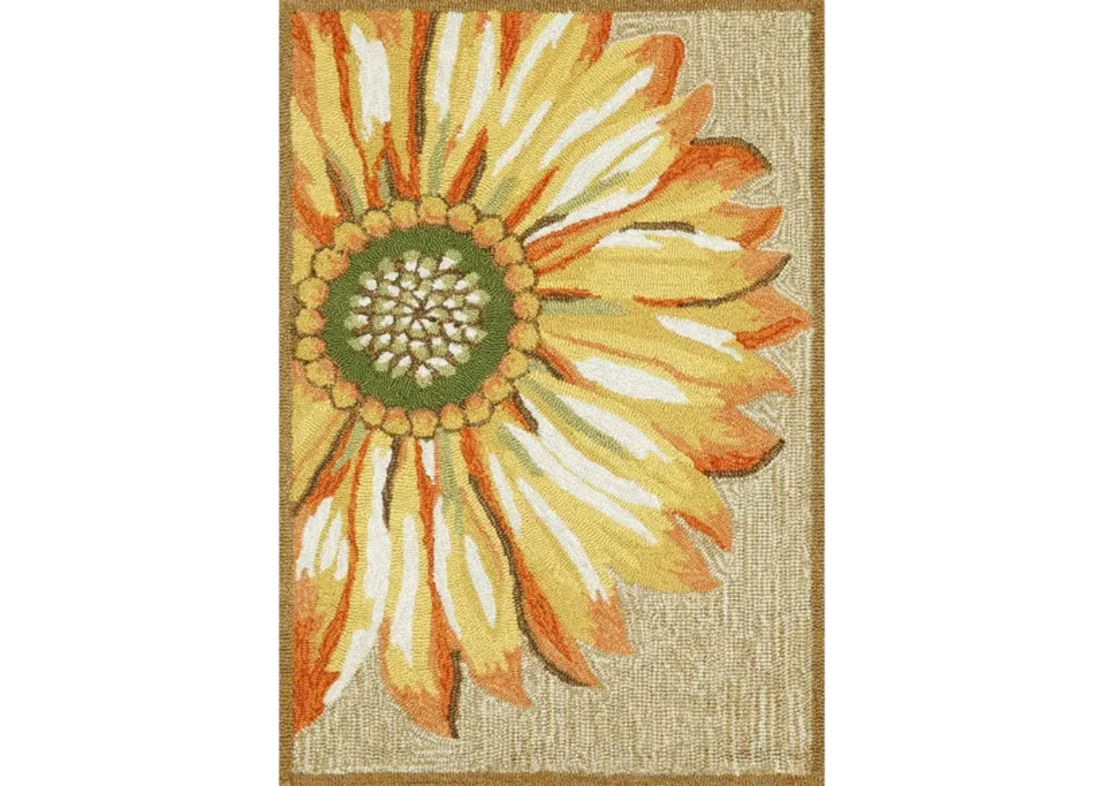 Frontporch Sunflower Indoor/Outdoor Area Rug in Yellow by Trans-Ocean Import Co Inc