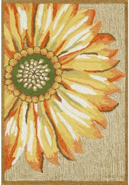 Frontporch Sunflower Indoor/Outdoor Area Rug in Yellow by Trans-Ocean Import Co Inc
