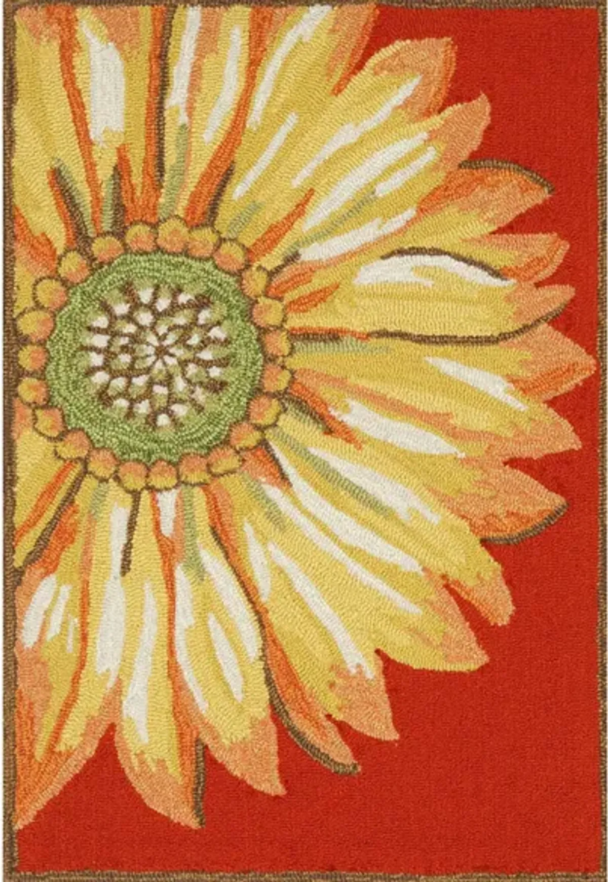 Frontporch Sunflower Indoor/Outdoor Area Rug in Red by Trans-Ocean Import Co Inc