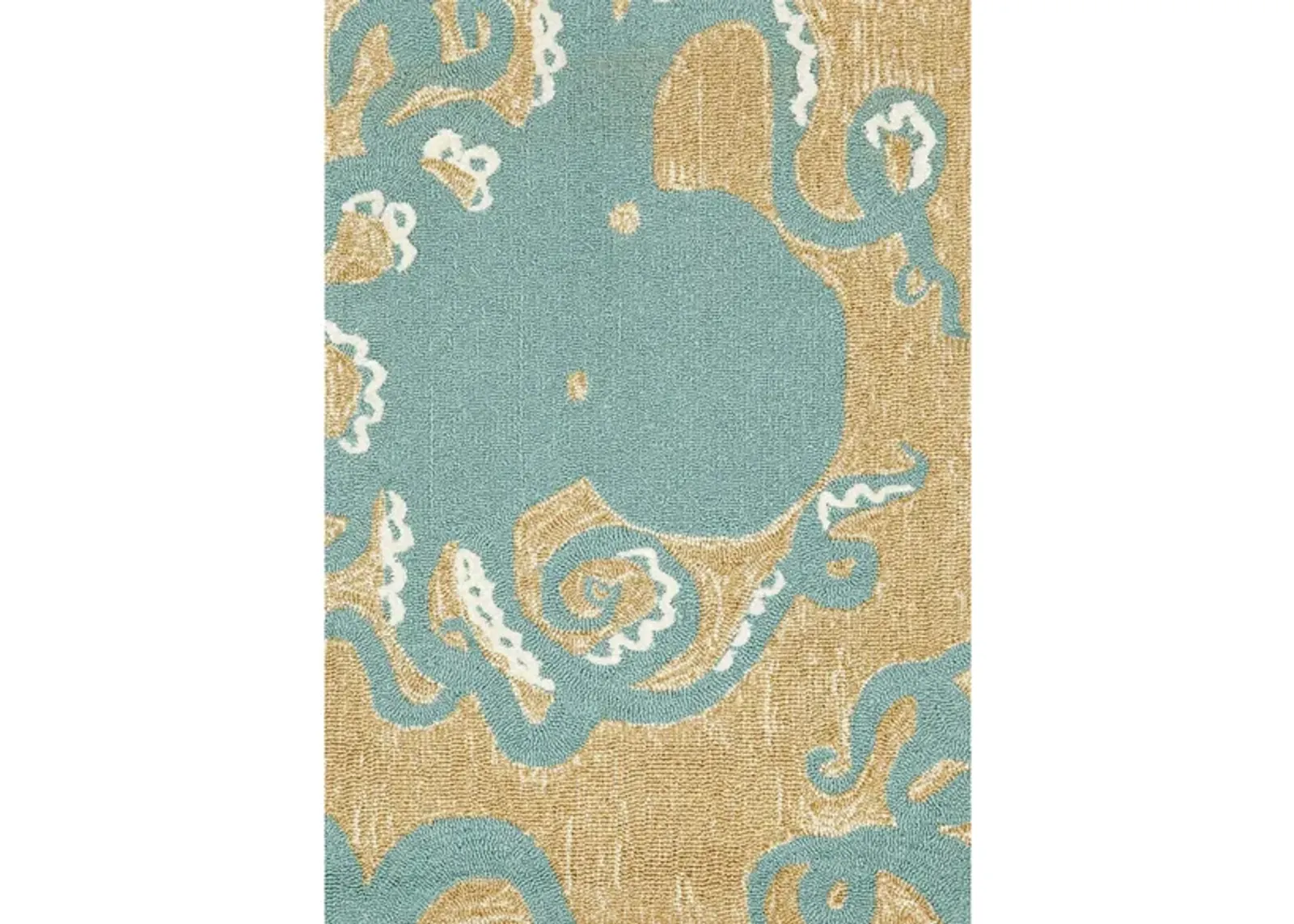 Frontporch Octopus Indoor/Outdoor Area Rug in Aqua by Trans-Ocean Import Co Inc