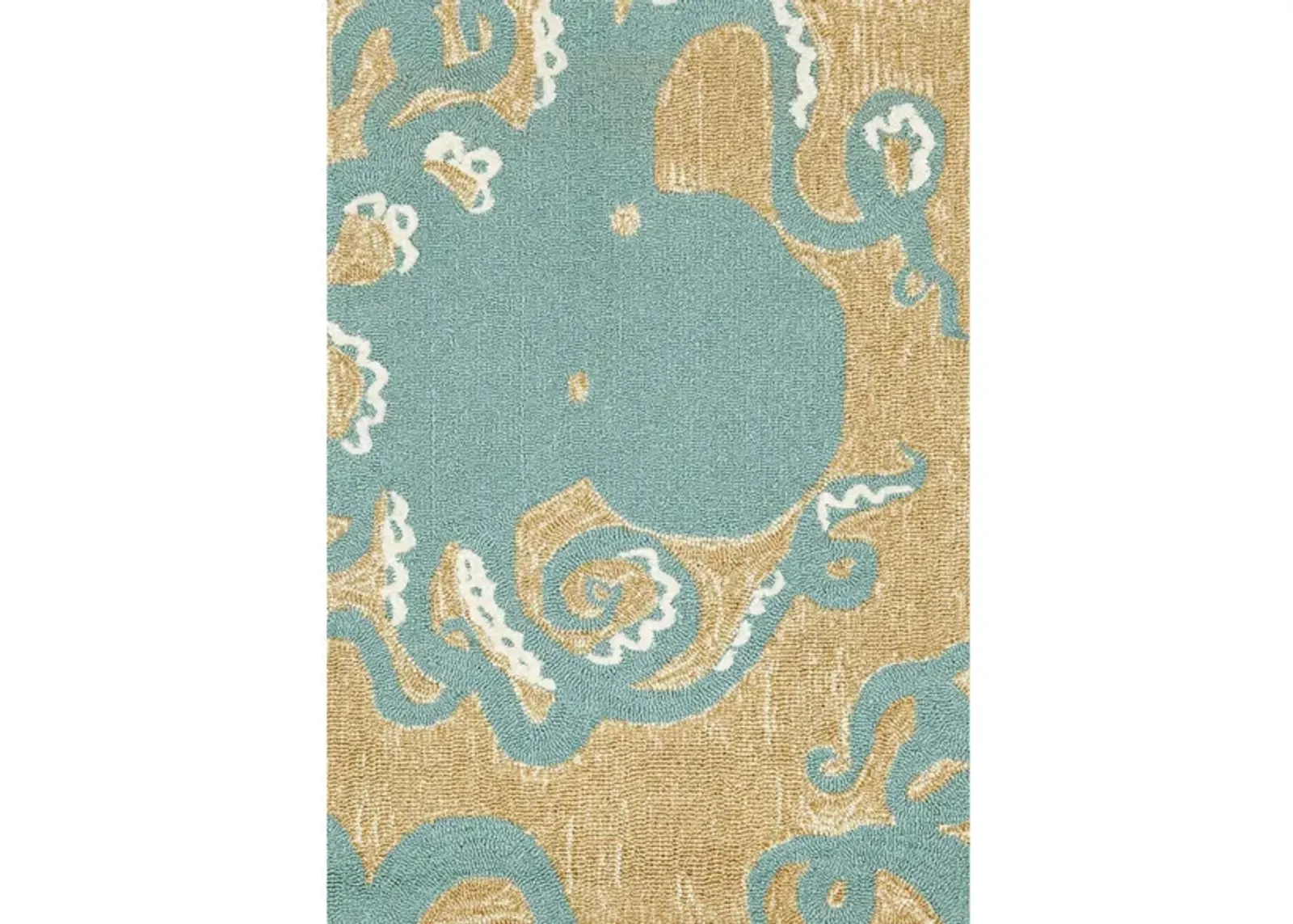 Frontporch Octopus Indoor/Outdoor Area Rug in Aqua by Trans-Ocean Import Co Inc