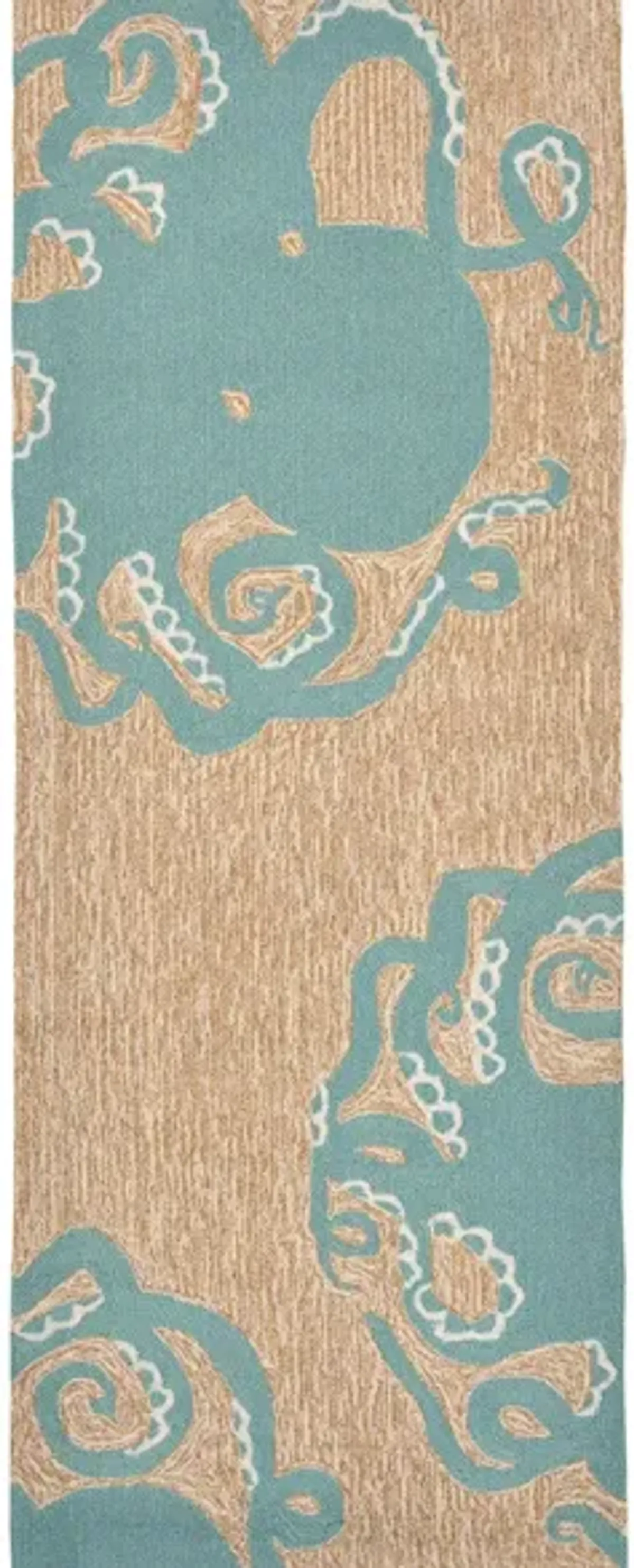 Frontporch Octopus Indoor/Outdoor Area Rug in Aqua by Trans-Ocean Import Co Inc