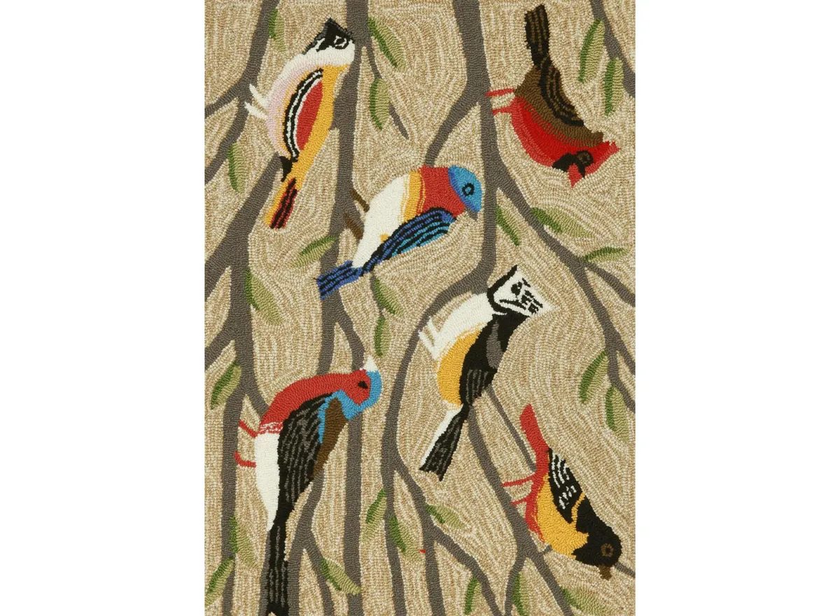 Frontporch Birds Indoor/Outdoor Area Rug in Multi by Trans-Ocean Import Co Inc