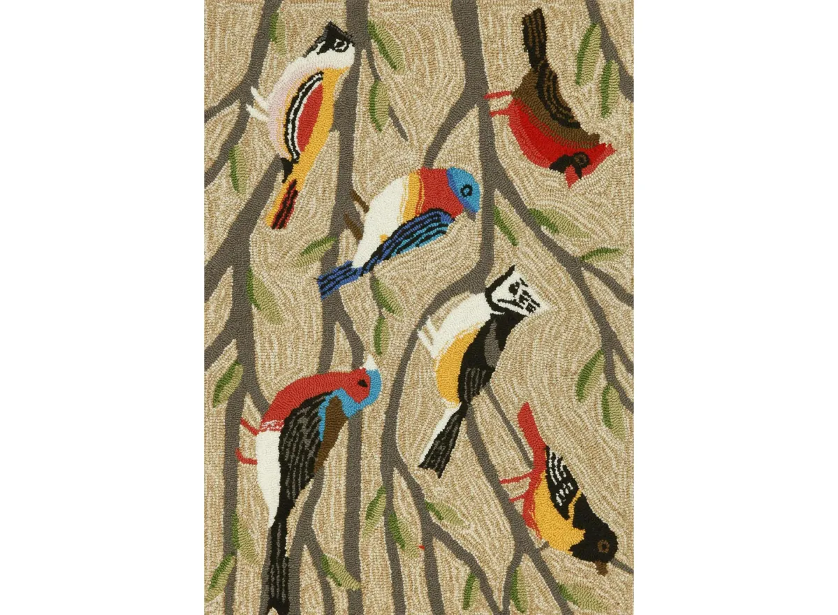 Frontporch Birds Indoor/Outdoor Area Rug in Multi by Trans-Ocean Import Co Inc