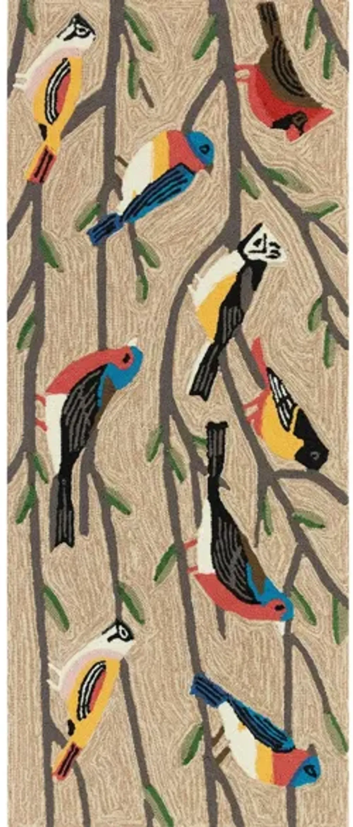 Frontporch Birds Indoor/Outdoor Area Rug in Multi by Trans-Ocean Import Co Inc