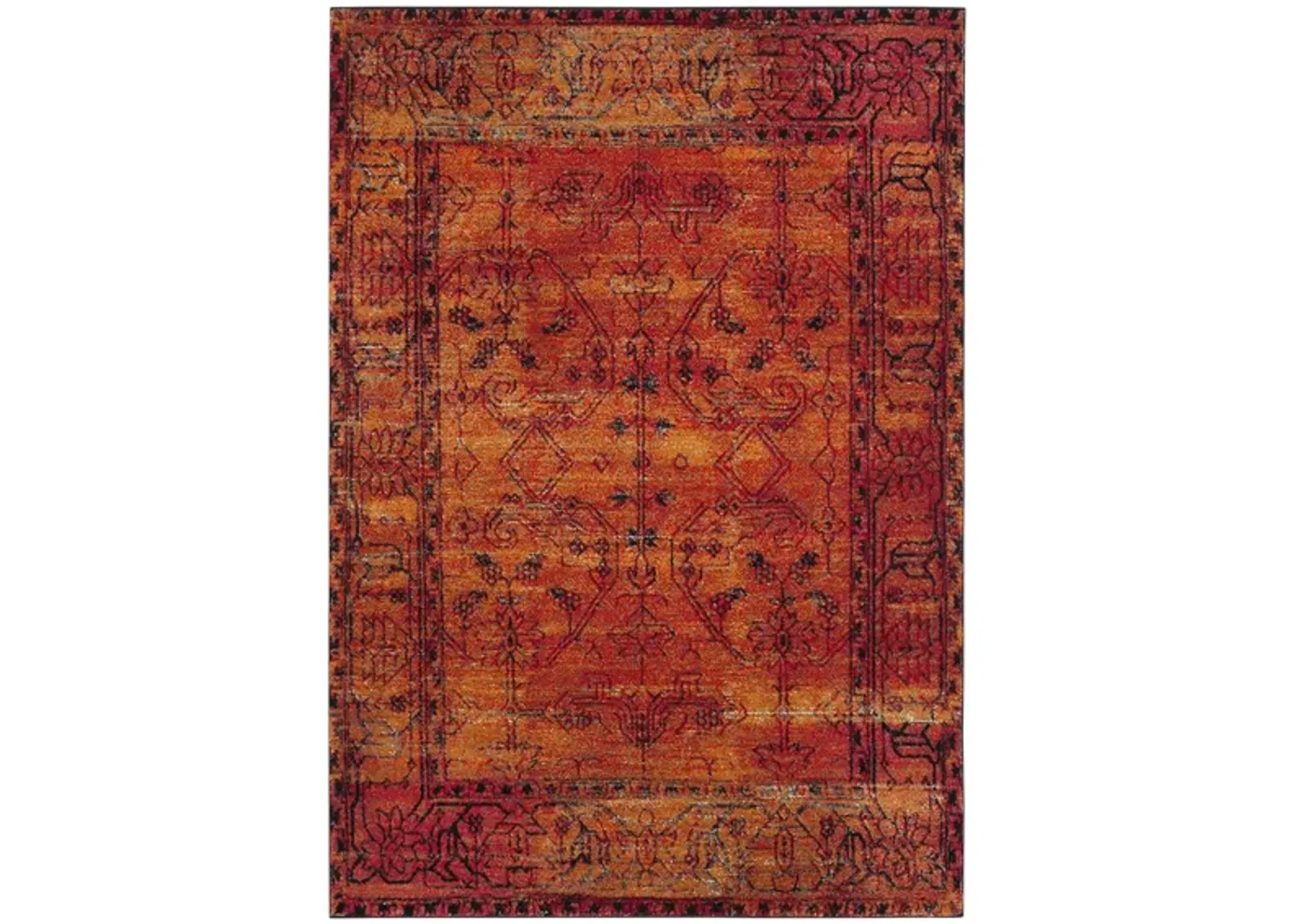 Vintage Hamadan I Area Rug in Orange by Safavieh