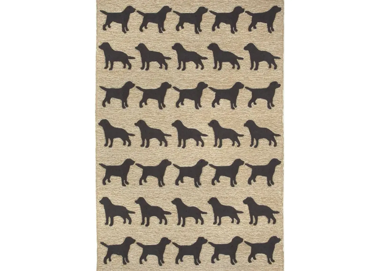 Frontporch Dog Indoor/Outdoor Area Rug in Black by Trans-Ocean Import Co Inc