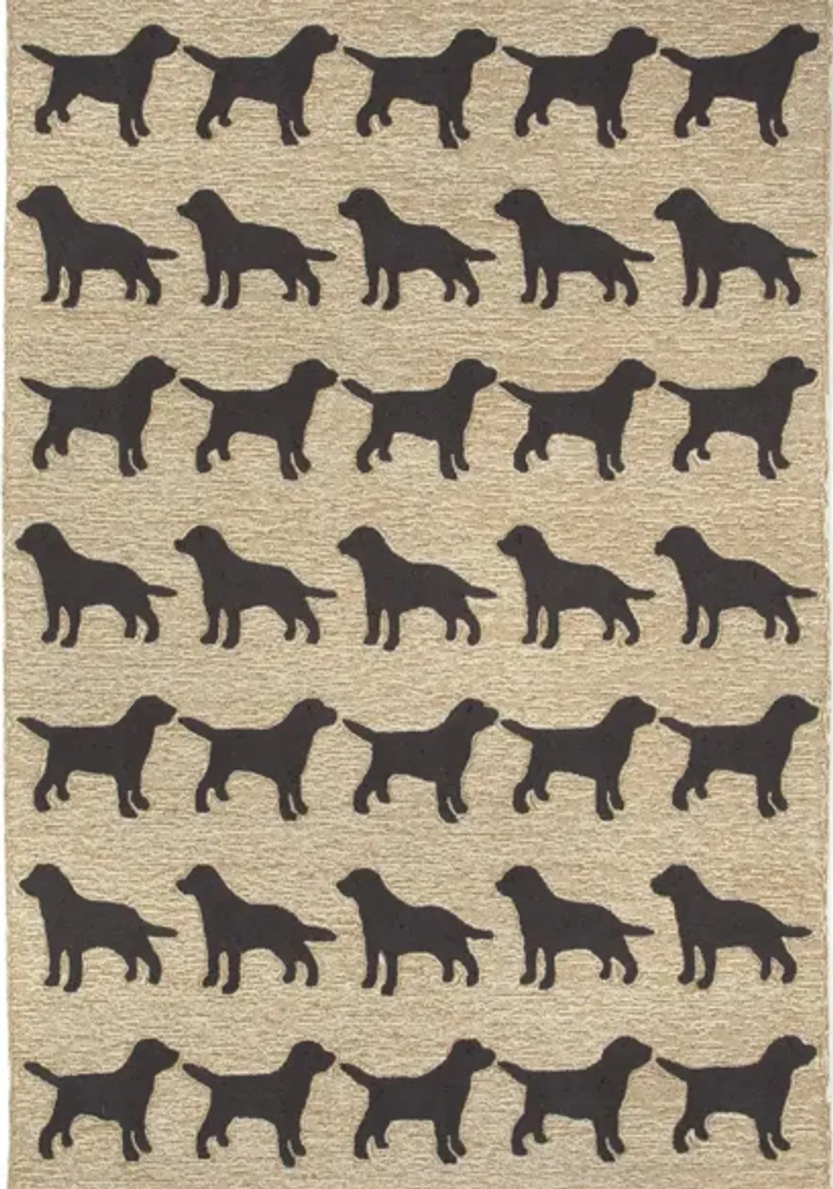 Frontporch Dog Indoor/Outdoor Area Rug in Black by Trans-Ocean Import Co Inc