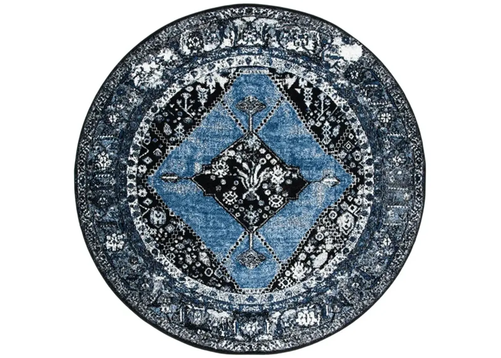 Vintage Hamadan I Area Rug in Blue & Grey by Safavieh