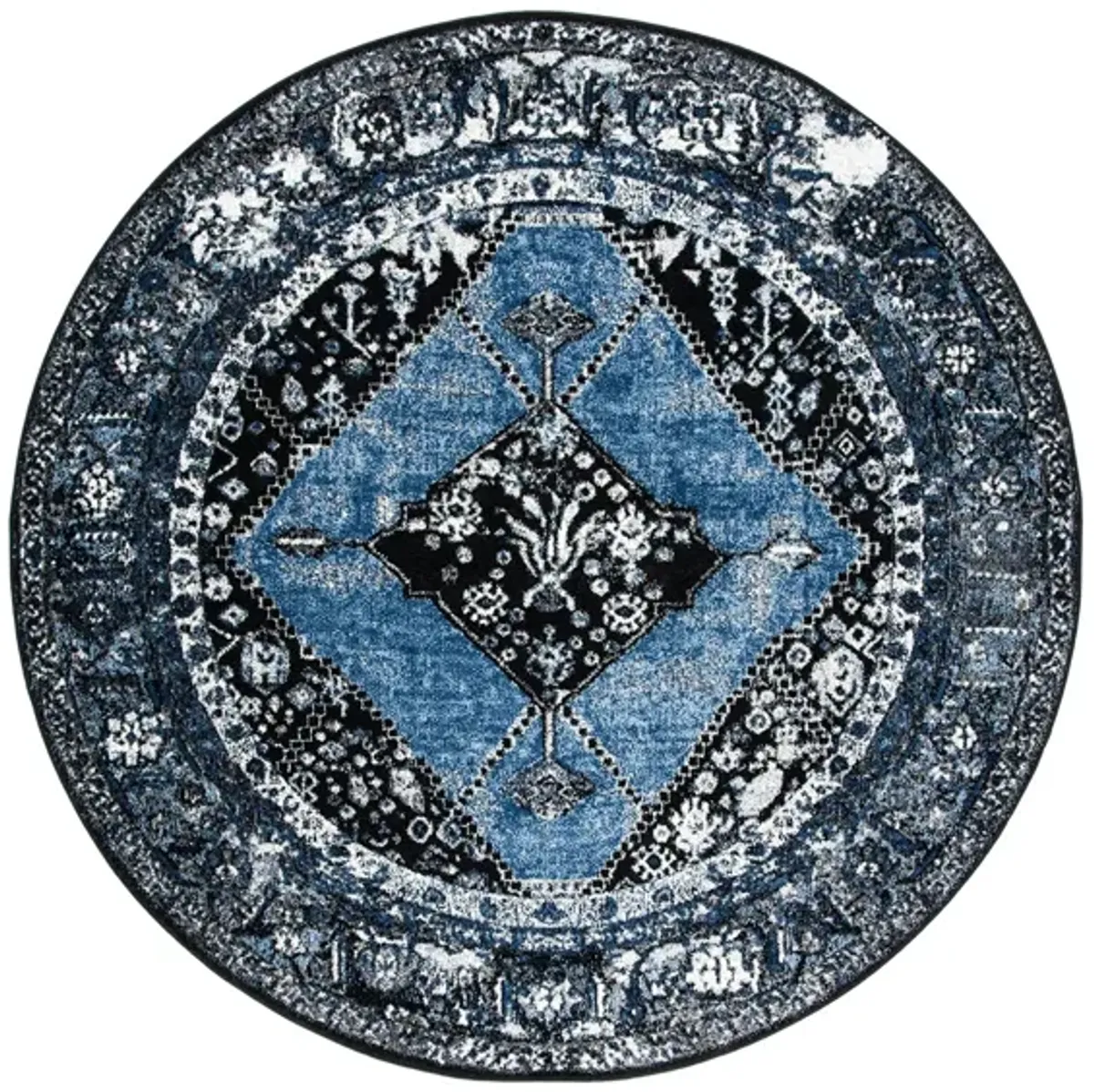 Vintage Hamadan I Area Rug in Blue & Grey by Safavieh