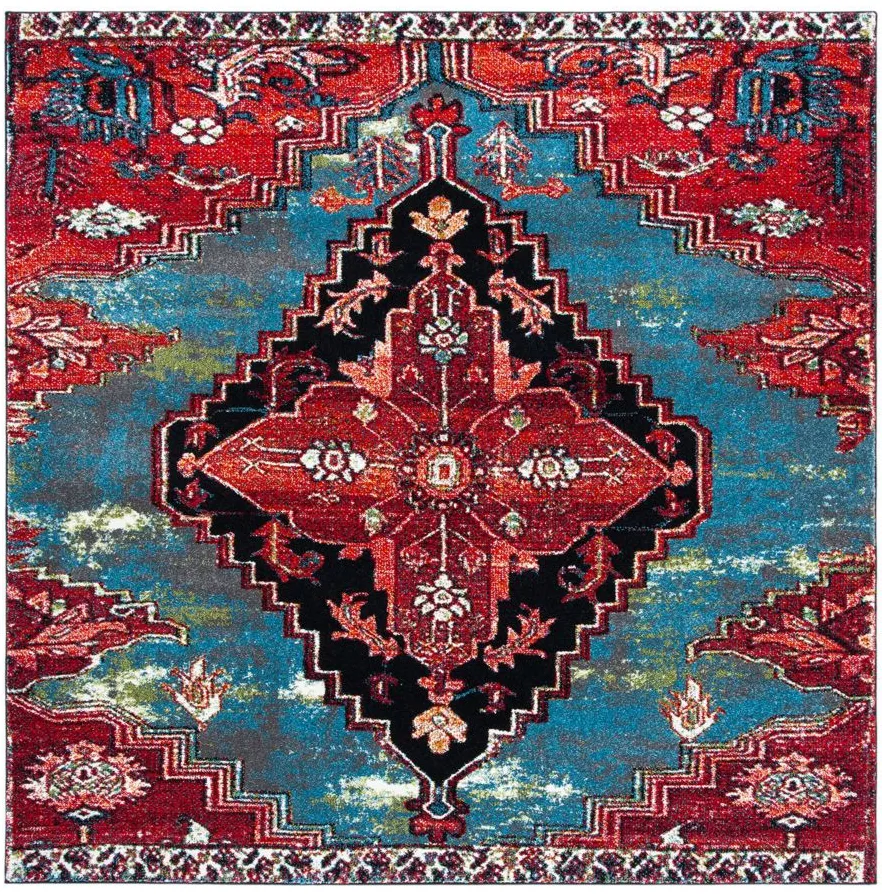 Vintage Hamadan II Area Rug in Blue & Red by Safavieh