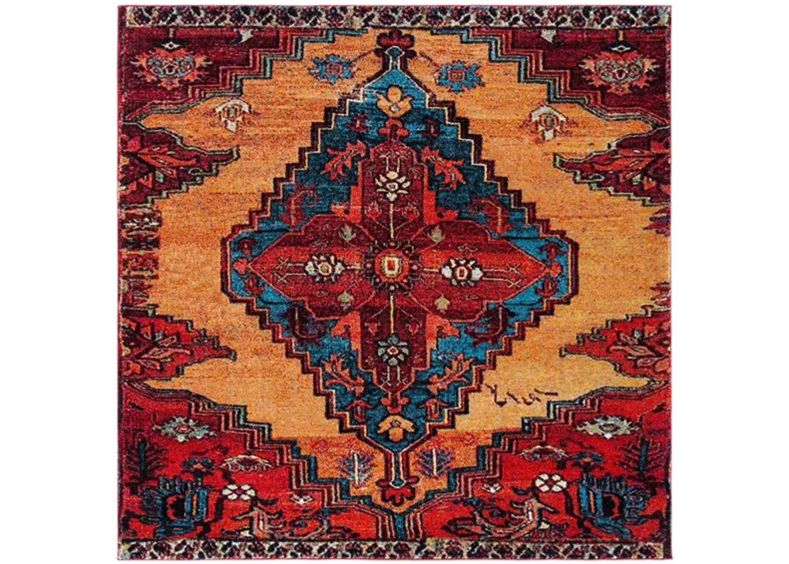 Vintage Hamadan II Area Rug in Red & Blue by Safavieh