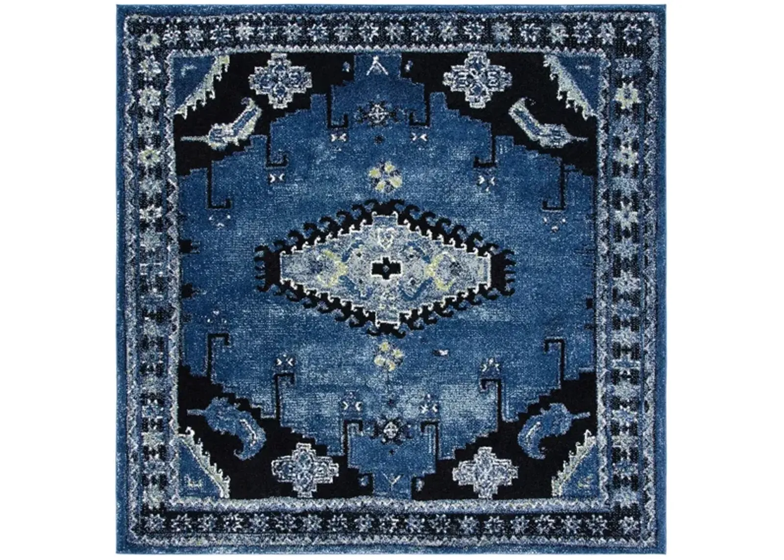 Vintage Hamadan II Area Rug in Blue & Black by Safavieh