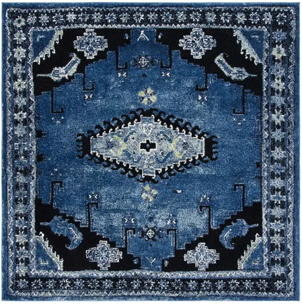 Vintage Hamadan II Area Rug in Blue & Black by Safavieh