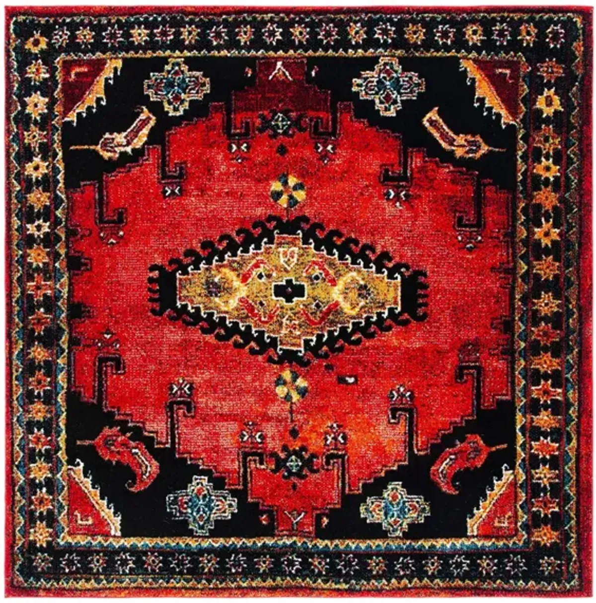 Vintage Hamadan II Area Rug in Red & Black by Safavieh