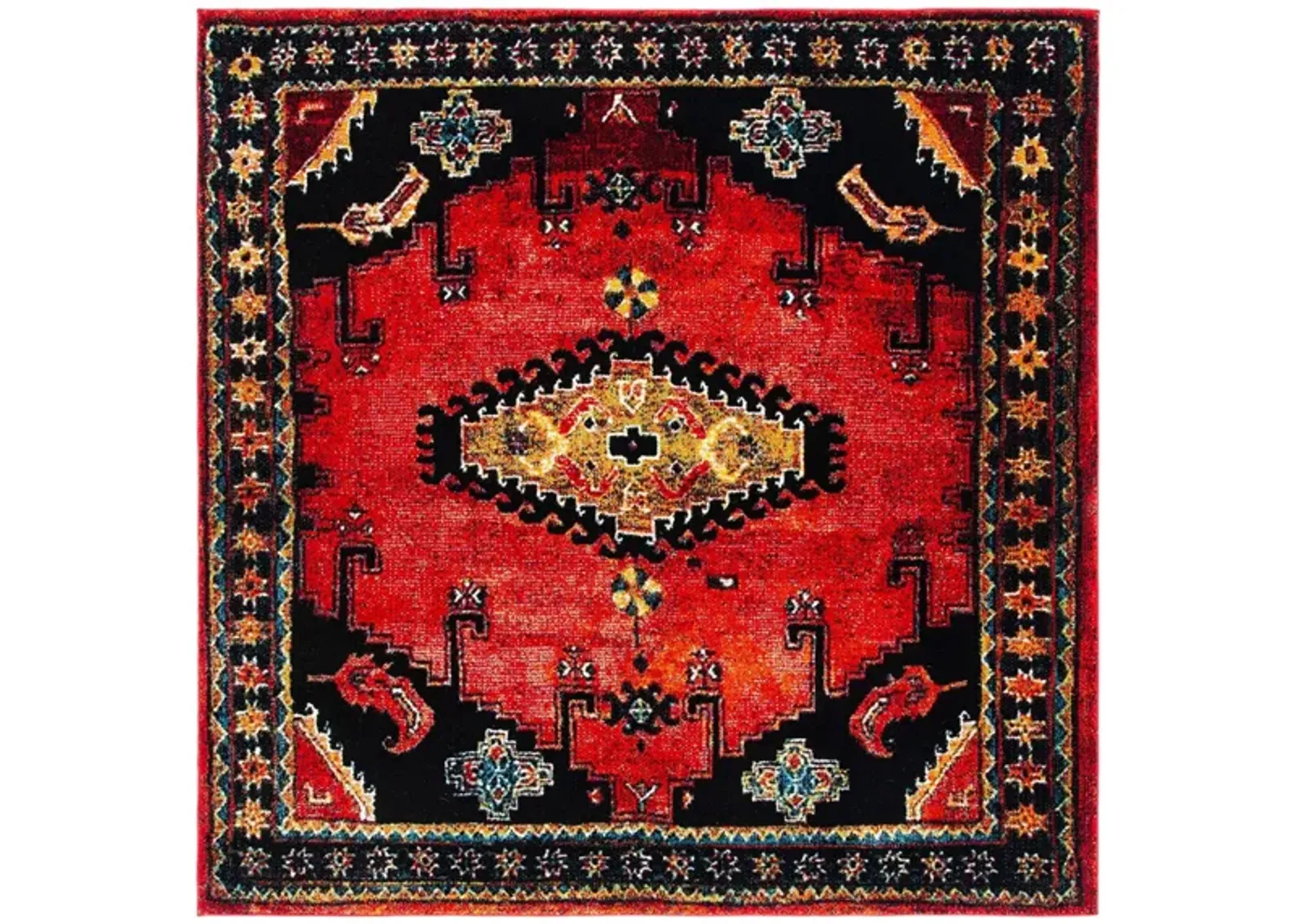 Vintage Hamadan II Area Rug in Red & Black by Safavieh