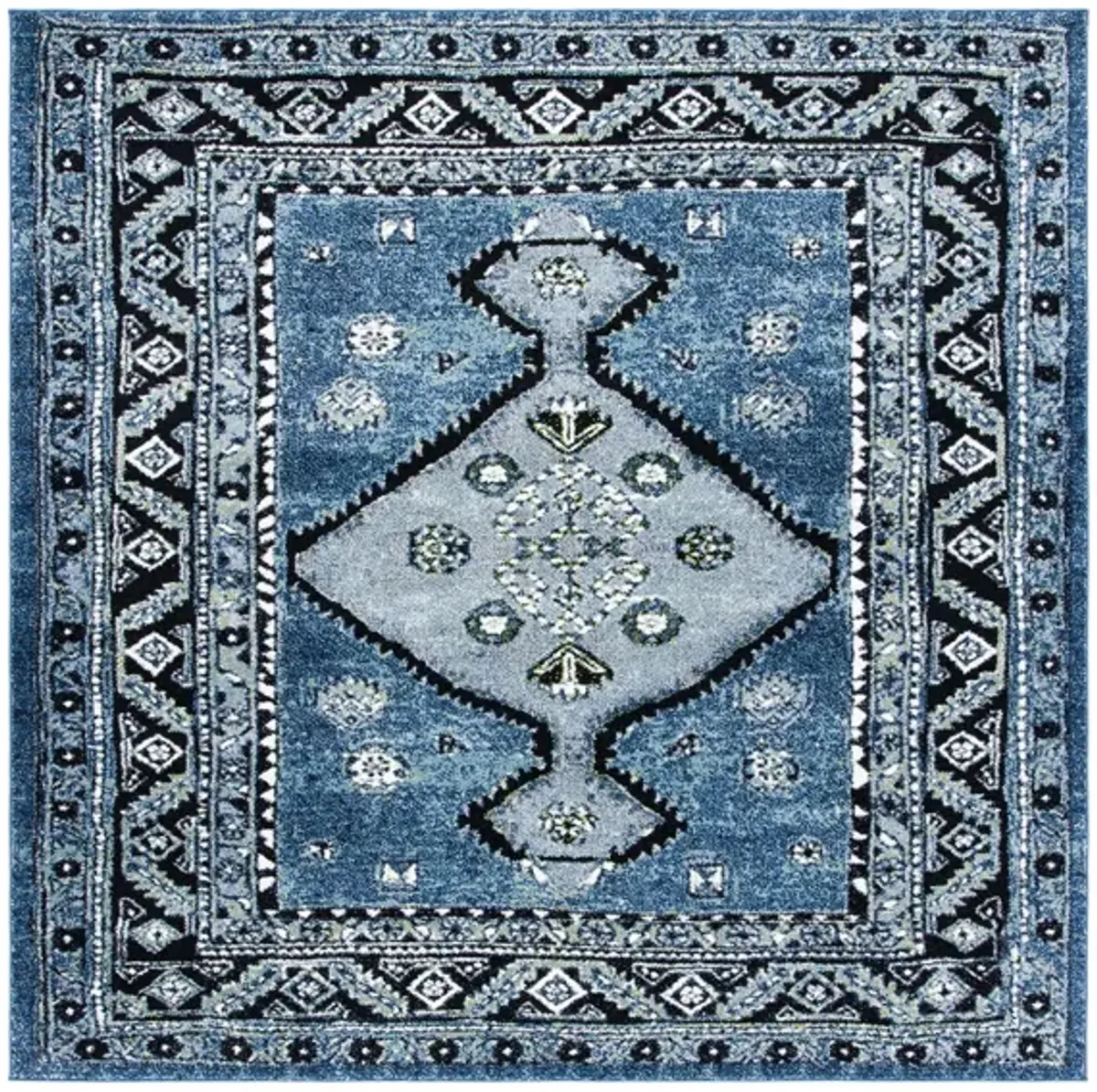 Vintage Hamadan II Area Rug in Blue & Grey by Safavieh