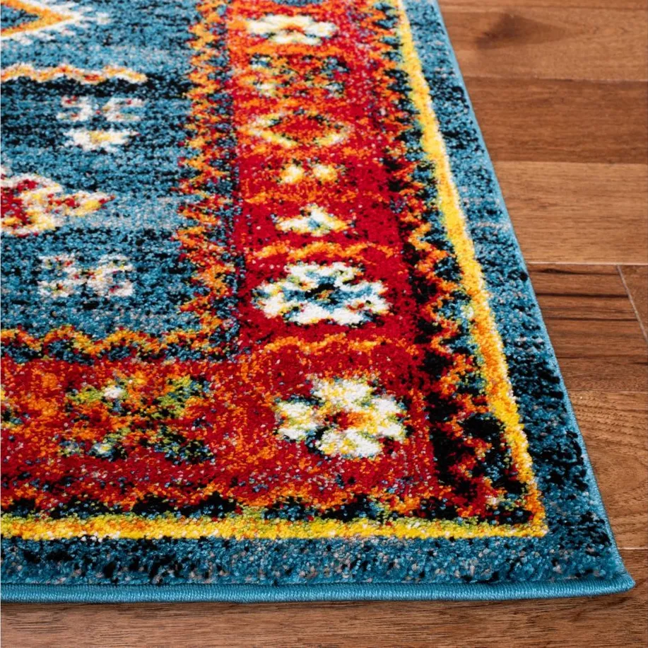 Vintage Hamadan II Area Rug in Blue & Orange by Safavieh