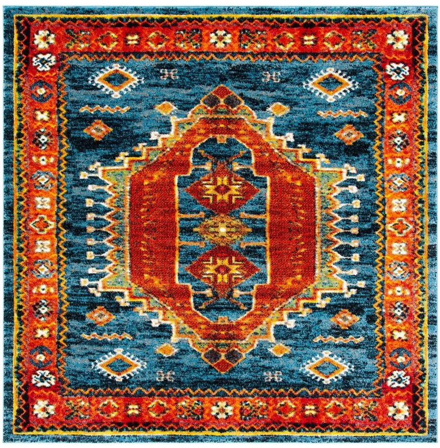 Vintage Hamadan II Area Rug in Blue & Orange by Safavieh