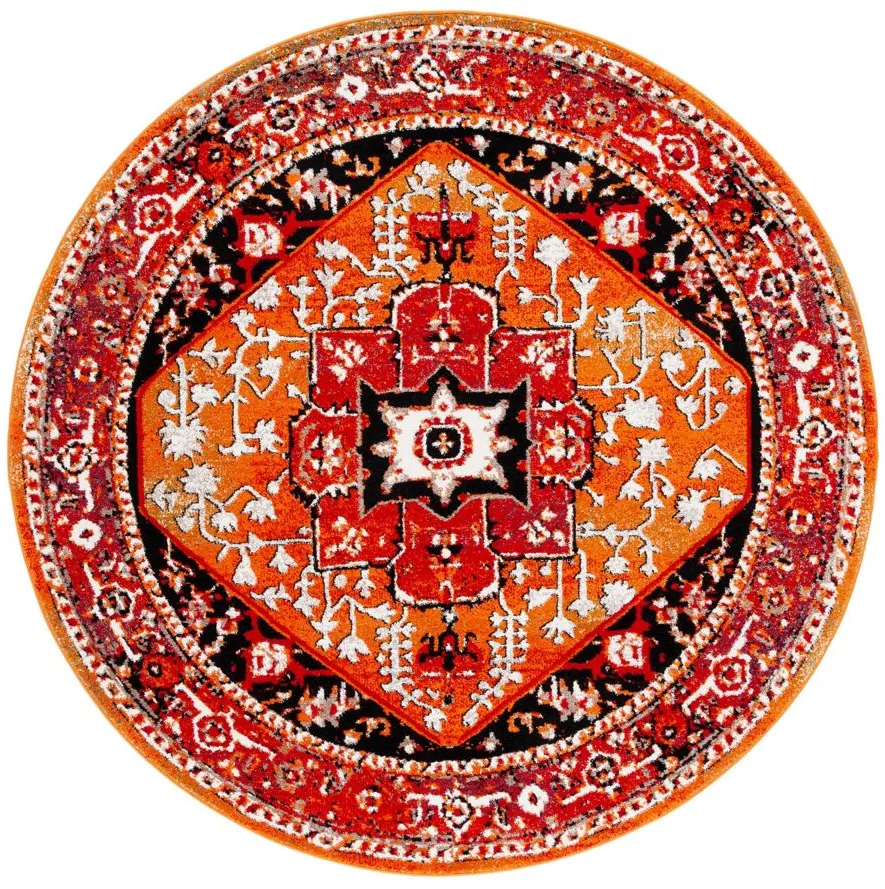 Vintage Hamadan III Area Rug in Red & Orange by Safavieh