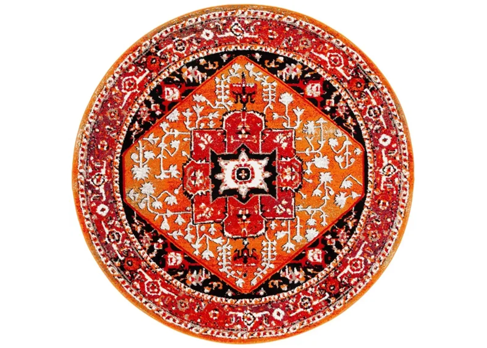 Vintage Hamadan III Area Rug in Red & Orange by Safavieh