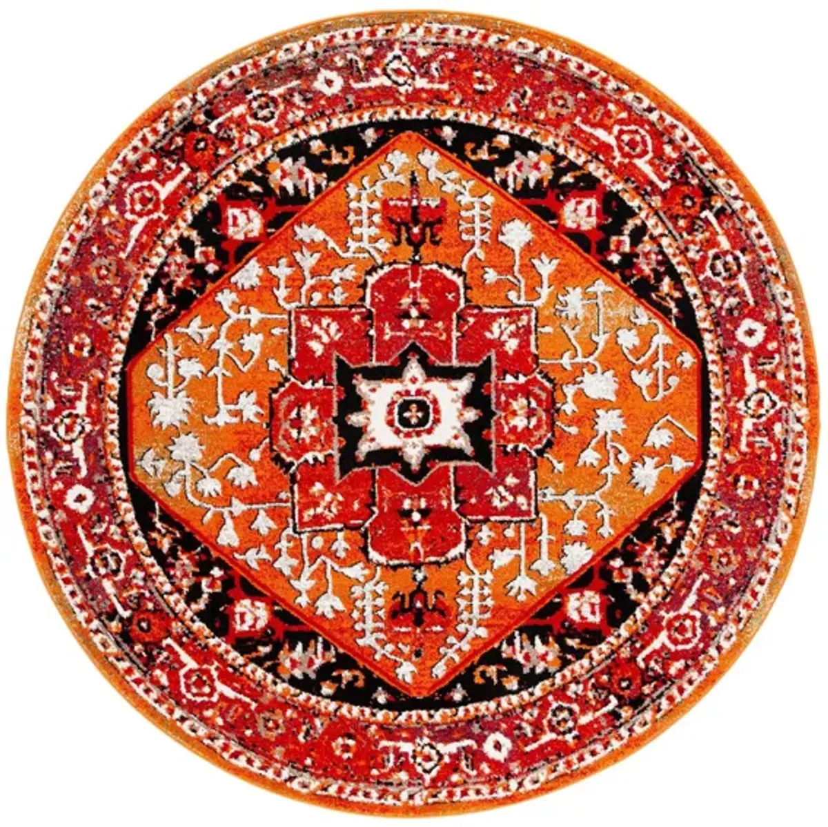 Vintage Hamadan III Area Rug in Red & Orange by Safavieh